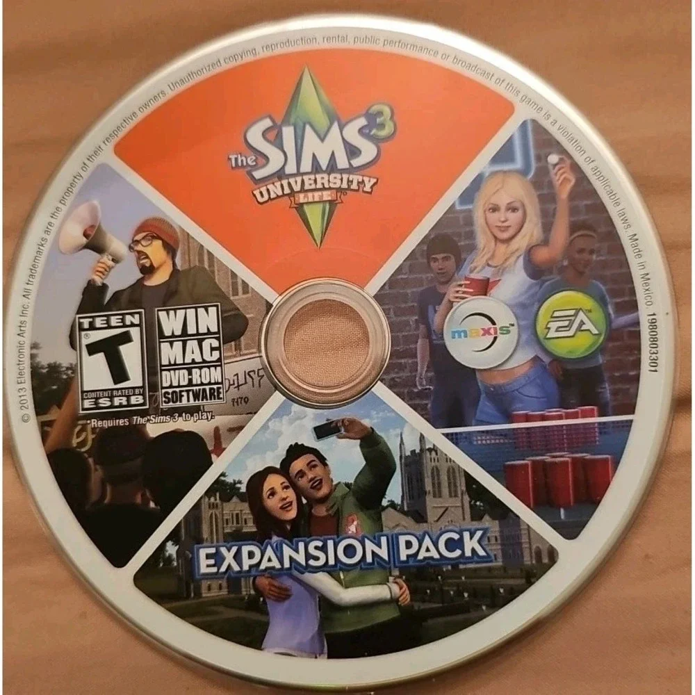 The SIMS 3: University Life (2013; PC DVD-ROM Game) Expansion Pack PC Mac